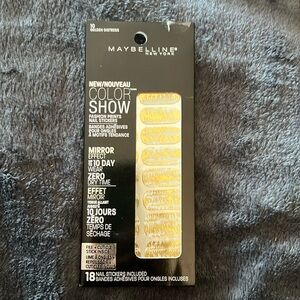 Maybelline Color Show Nail Stickers Mirror Effect *Golden Distress*